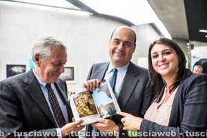 Roma - Leonardo Michelini, Nicola Zingaretti e Luisa Ciambella al Maxxi per la presentazione della guida turistica della Repubblica sul Lazio