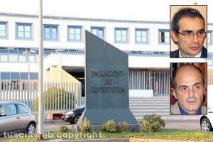 Viterbo - Procura - Nei riquadri i pm Fabrizio Tucci e Stefano D'Arma