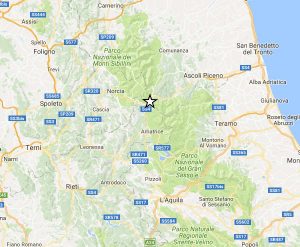 Rieti - Nuova forte scossa ad Accumoli