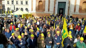 Coldiretti - la protesta al Foro di Traiano