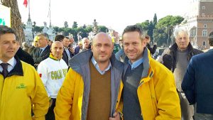 Coldiretti - la protesta al Foro di Traiano