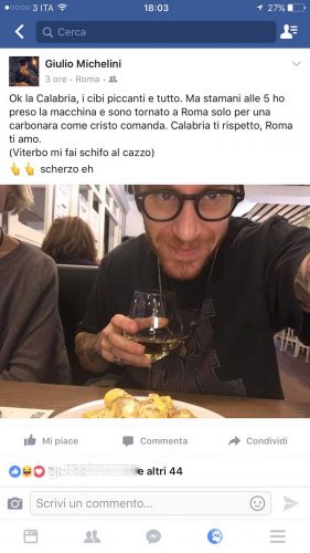 Viterbo - Il post "natalizio" del figlio del sindaco Leonardo Michelini, Giulio, riveduto e corretto