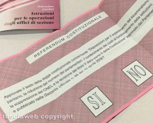 Referendum costituzionale - La scheda