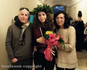Alessandra Scaccuto insieme ai genitori