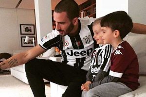Sport - Calcio - Leonardo Bonucci assieme ai suoi due figli