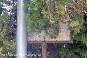 Viterbo - Cartello illeggibile in via Monte Amiata