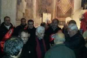 Il comitato Santa Barbara alla processione di Rieti