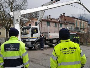 Aeopc Tarquinia - Il montaggio delle tende nelle zone terremotate