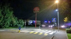 Attraversamento pedonale rialzato in via Aldo Moro
