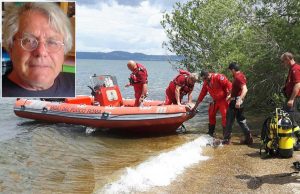 I sommozzatori dei vigili del fuoco di Roma e nel riquadro Alfredo Martinangeli