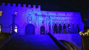 Viterbo - Palazzo dei Papi illuminato di blu