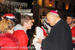 Viterbo - La benedizione del presepe - Il vescovo Fumagalli