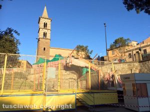 Viterbo - Il gazebo distrutto dal vento 