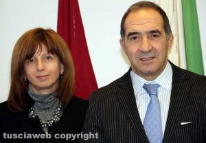 Il dirigente della divisione anticrimine Marina Contino con il questore Lorenzo Suraci
