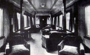 Interno della carrozza usata dal duce nel 1932