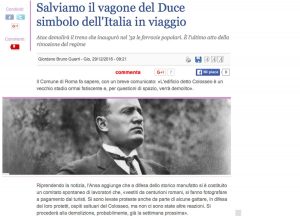 La carrozza del duce - L'articolo del Giornale