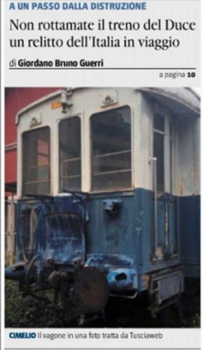 La carrozza del duce finisce in prima pagina del Giornale