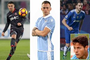 Sport - Calcio - Da sinistra: Viviani, Lombardi e Bonucci - Nel riquadro: Rossi