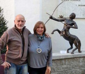 Viterbo - Il sagittario realizzato da alcuni alunni della scuola "F. Orioli"