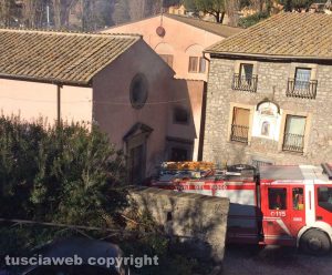 Viterbo - Casa in fiamme a via Faul