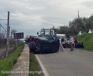 Fabrica di Roma - Scontro fra auto sulla Sp27 Faleriense