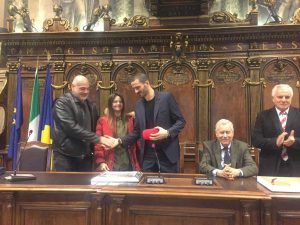 Viterbo - Bonucci riceve la fascia da facchino