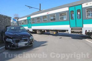 Bagnaia - Schianto auto-treno