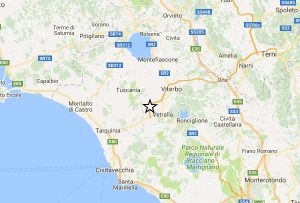 Scossa di magnitudo 1,7 a Vetralla