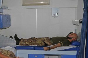 Viterbo - Un momento della donazione di sangue 