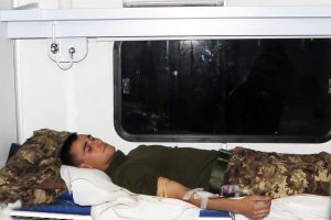 Viterbo - Un momento della donazione di sangue