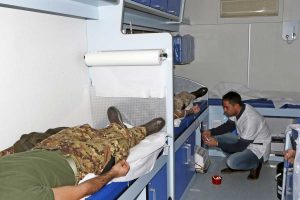 Viterbo - Un momento della donazione di sangue 