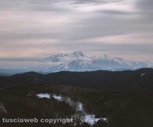 Rieti - Il monte Terminillo imbiancato