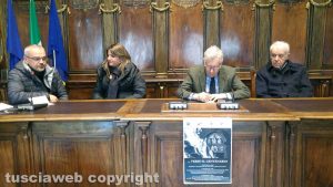 Don Massimiliano Balsi, Irene Temeprini, Leonardo Michelini e Mario BruttiViterbo - La conferenza "Verso il centenario"