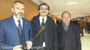 Matteo Laporatti con i suoi avvocati