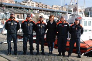 Civitavecchia - Marta Grande in visita alla guardia costiera