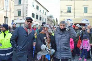 Tarquinia - Mauro Mazzola con la Befana