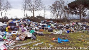 Viterbo - La discarica di rifiuti all'Acquarossa