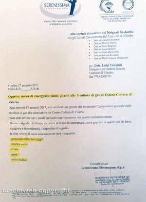 L'avviso di guasto degli impianti gas nei locali della ditta Serenissima
