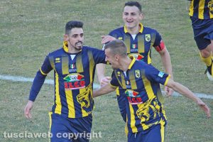 Sport - Calcio - Viterbese - L'esultanza di Jefferson