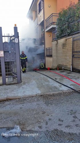 Vignanello - Garage in fiamme