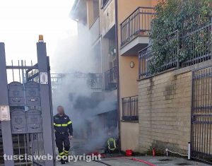 Vignanello - Garage in fiamme