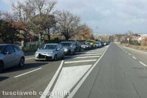Viterbo - La fila sulla Sammartinese