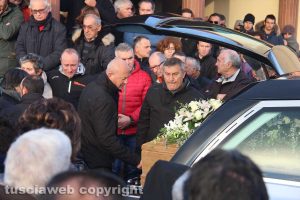 I funerali di Andrea Manca a Tuscania