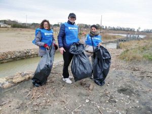 Tarquinia - I volontari di Fare verde ripuliscono la spiaggia delle Saline 