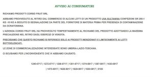 Canepina - L'avviso dell'azienda Corso fruit