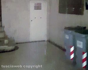 Viterbo - Via della Sapienza - Scoppia tubo e si allaga palazzo