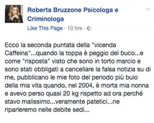 La criminologa Roberta Bruzzone contro la pagina di Caffeina 