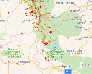 Il terremoto del 18 gennaio 2017 alle ore 10,25 in provincia dell'Aquila