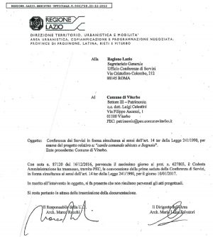 Canile di Bagnaia - La lettera della regione al comune