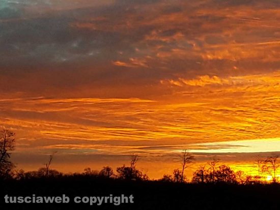 Tramonto sulle campagne di Ronciglione